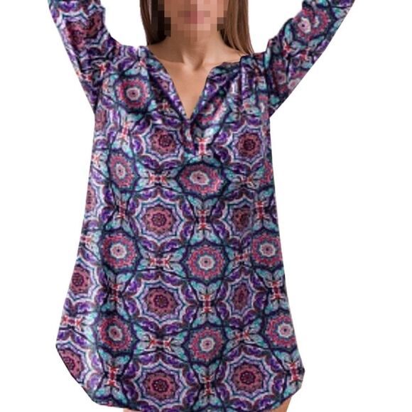 VS Cotton Mayfair Medallion Paisley Sleepshirt M - Picture 1 of 4